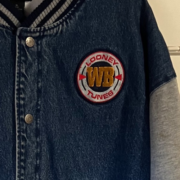 Rare Vintage 1980s Looney Toons Bomber Jacket Unisex | Denim - Picture 6 of 6